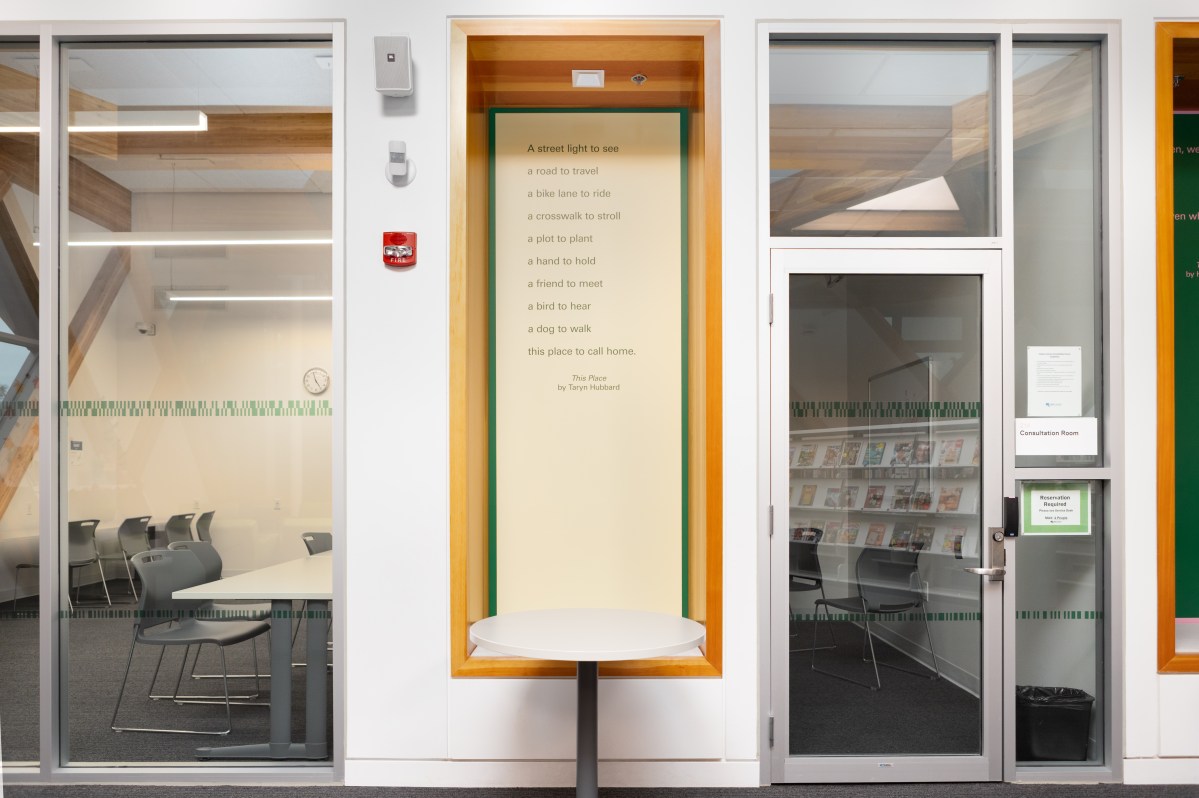 Public Art in Clayton Library Taryn Hubbard poetry